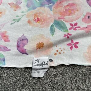 Copper Pearl Floral Baby Blanket